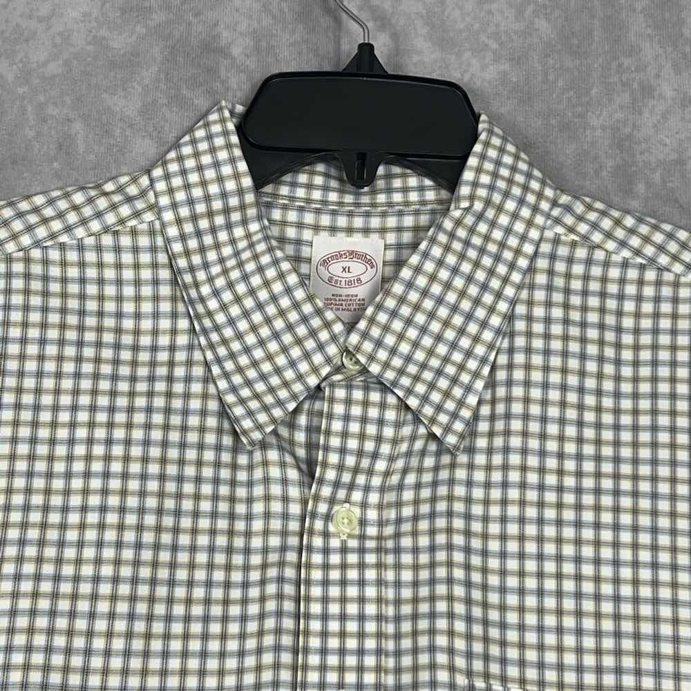 Brooks Brothers 1818 Men's XL Plaid Long Sleeve Button Up Non-Iron Shirt‎